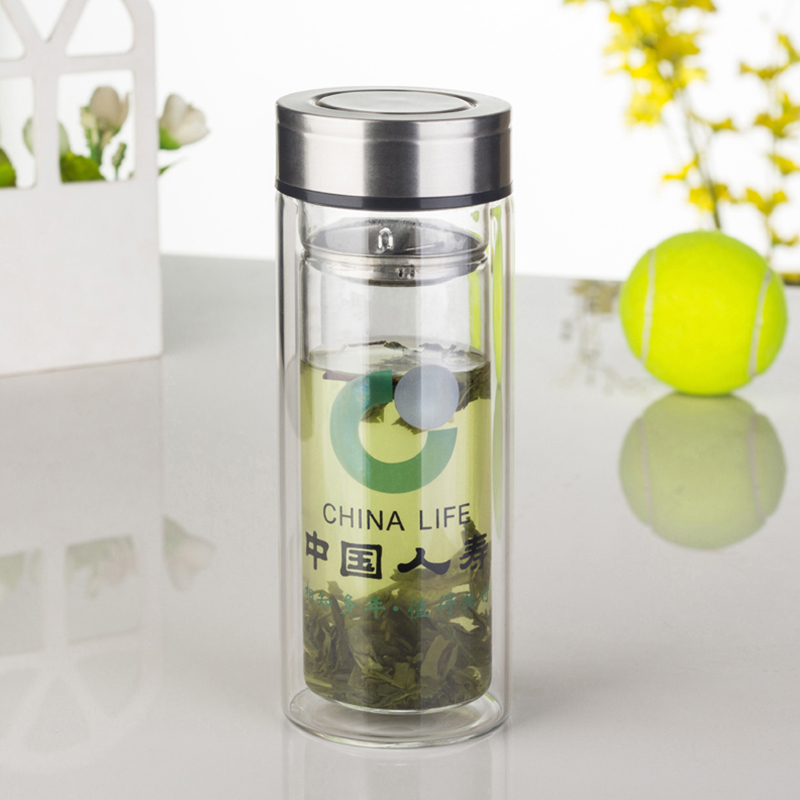 中國(guó)人壽定制杯,定制杯,雙層玻璃定制杯,定制杯廠家